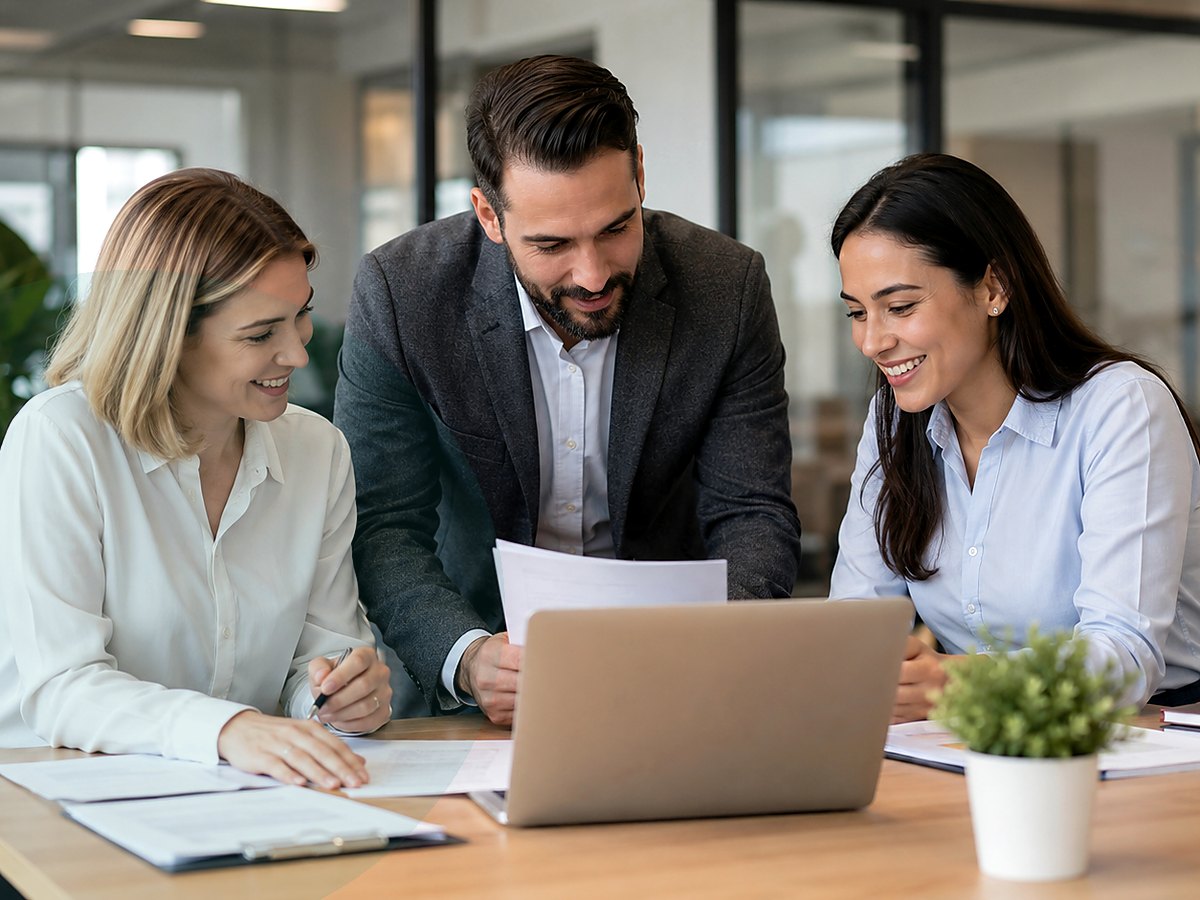 Échange calme autour de documents administratifs